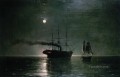 Ivan Aivazovsky navega en la quietud de la noche Marina